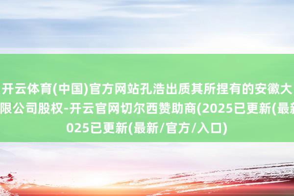 开云体育(中国)官方网站孔浩出质其所捏有的安徽大兴开导工程有限公司股权-开云官网切尔西赞助商(2025已更新(最新/官方/入口)